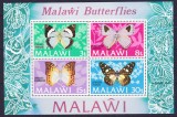 DB1 Fauna Fluturi 1973 Malawi MS MNH, Nestampilat