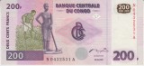 M1 - Bancnota foarte veche - Congo - 200 franci