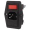 Conector alimentare AC soclu tată 10A 250VAC IEC 60320