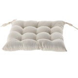 Perna pentru scaun bej 40x40x6 cm, matlasata, impermeabila, cu prindere
