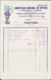 A2639N Factură Comptuar General de Optică București, 1930