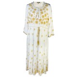 Rochie dama casual, alb crystal/crem , marimea L