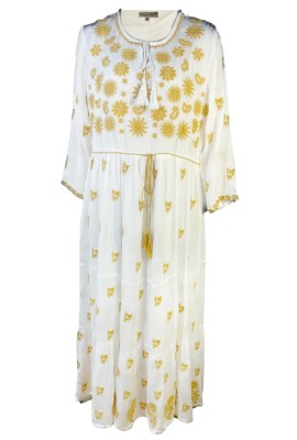 Rochie dama casual, alb crystal/crem , marimea L foto