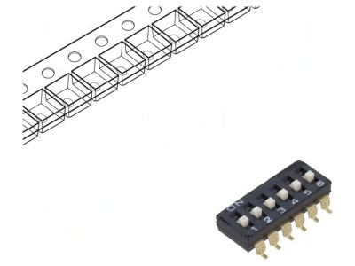 Comutator DIP-SWITCH SMD 2 Pozitii 24V foto