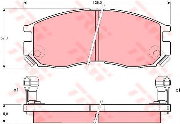Set placute frana,frana disc MITSUBISHI LANCER VI (CJ-CP) (1995 - 2003) TRW GDB1128