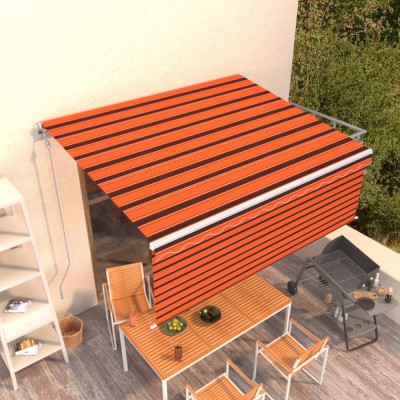Gossi copertina retractabila automat cu stor, portocaliu&amp;amp;maro 4,5x3 m foto