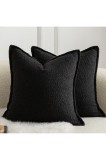 Set de 2 husă de pernă 50 cm x 50 cm decorative accent solid țesut texturat husă de pernă aruncată pentru dormitor living canapea sofa acasă 20 x 20 i