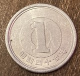 C50 - Moneda foarte veche - Japonia - 1 yen - era Showa an 47 - 1972