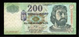 Z986 UNGARIA BANCNOTA DE 200 FORINT 2007 REGELE KAROLY ROBERT ultima emisiune VF