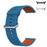 Curea piele, compatibila Samsung Galaxy Watch Ultra2, telescoape Quick Release, 18cm, Ocean Blue
