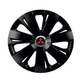Cumpara ieftin Set 4 capace roti Negre Cu Inel Cromat Energy R16 pentru gama auto Mitsubishi, Autohelix MSA