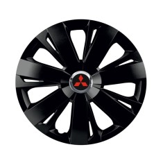 Set 4 capace roti Negre Cu Inel Cromat Energy R16 pentru gama auto Mitsubishi