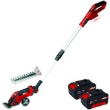 Einhell GE-CG 18/100 Li T PXC + Twinpack - Masina de tuns gard viu 20 cm + Set 2 acumulatori Li-Ion 18 V 4 Ah