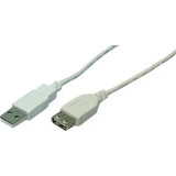 Cumpara ieftin CABLU USB LOGILINK prelungitor USB 2.0 (T) la USB 2.0 (M) 2m gri CU0010