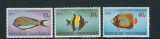 INDONEZIA 1971-FAUNA marina PESTI-Serie completa de 3 timbre nestampilate, Nestampilat
