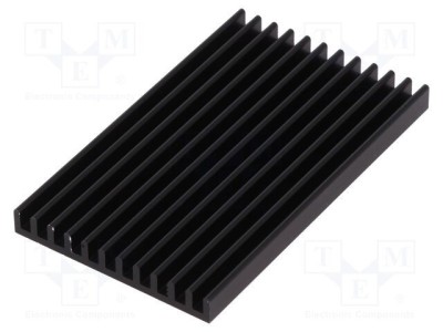 Radiator extrudat cu aripioare neagră FISCHER ELEKTRONIK L75mm W45mm H6mm foto