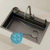 Chiuvetă bucătărie smart multifuncțională (3 funcții) - AQUA 4, inox gri