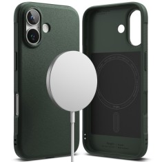 Husa pentru iPhone 16 - Ringke Onyx MagSafe - Dark Green foto