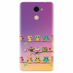 Husa silicon pentru Huawei Enjoy 7 Plus, Owls