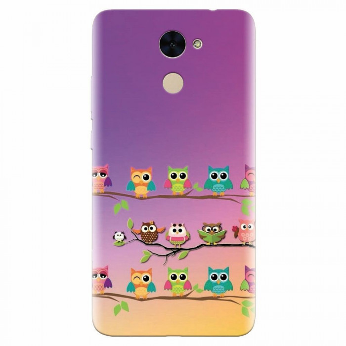 Husa silicon pentru Huawei Enjoy 7 Plus, Owls