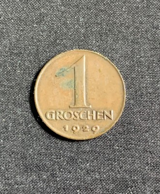 Moneda 1 groschen 1929 Austria foto