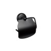 Suport din metal pentru hartie igienica, prindere cu adeziv, 203SMY, negru mat, negru mat, 120 mm