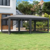 Cumpara ieftin Cort de petrecere cu 6 pereți din plasă, antracit, 6x4 m, HDPE