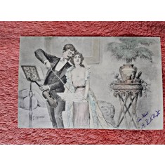 Carte postala color, inceput de secol XX