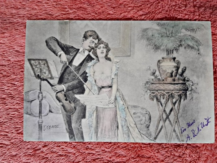 Carte postala color, inceput de secol XX