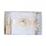 Trusou botez dantela ivory si ursulet Denikos&reg; 438
