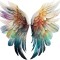 Sticker decorativ, Aripi, Gri, 64 cm, 8309ST-6