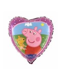 Balon folie inima &quot;Peppa Pig and Teddy&quot; 45 x 45 cm