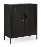 Cumpara ieftin Comoda 2 usi otel negru Cambridge 40x80x101.5 cm