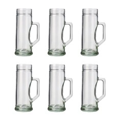 Bierglas, Bierkrug, Ma&szlig;krug, Bierseidel 6er Set Biergl&auml;ser, Premium, Glatt - 0,5 Liter