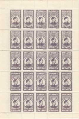 |Romania, LP V.6/1947, Fundatia Carol, h. alba, dant., coala, MNH foto