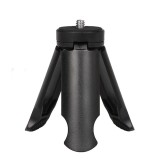 Mini trepied de birou pliabil, 8.5 cm inaltime, montura 1 4 inch, ABS rezistent, baza antialunecare, compatibil camera, webcam si telefon, negru