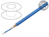 Cablu Microfon Albastru OFC 2x0.22mm&sup2; -15&divide;70&deg;C