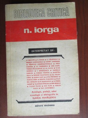 n. iorga interpretat de: foto