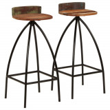 vidaXL Scaune de bar, 2 buc., lemn masiv reciclat 245264