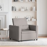 vidaXL canapea-sofă 3 &icirc;n 1 convertibilă din țesătură taupe