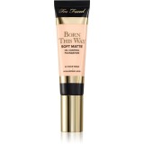 Too Faced Born This Way Soft Matte Foundation fond de ten matifiant culoare Snow 30 ml