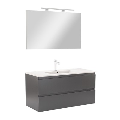 Mobilier complet de baie Vario Forte 100 antracit-antracit foto
