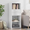 VidaXL Dulap &icirc;nalt, alb, 50x42,5x124 cm, lemn prelucrat 846173