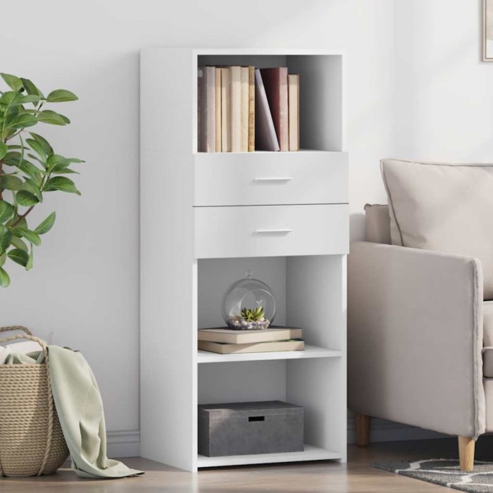 vidaXL Dulap &icirc;nalt, alb, 50x42,5x124 cm, lemn prelucrat 846173