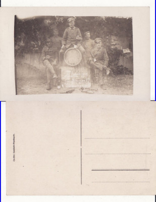 Militari germani pe butoi-tipuri, militara WWI, WK1 foto