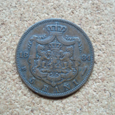 ROMANIA - 5 bani 1884, CAROL I, L7.32
