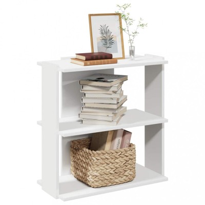 vidaXL Bibliotecă cu 3 niveluri, alb 60x30x60 cm lemn prelucrat 860247 foto