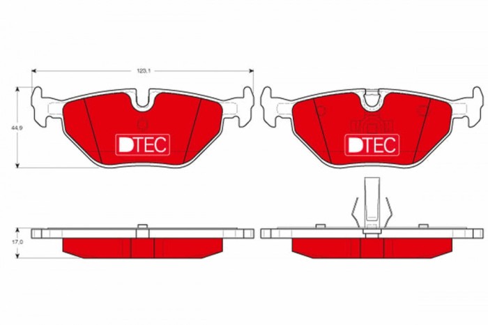 TRW GDB1344DTE DTEC COTEC set placute frana,frana disc