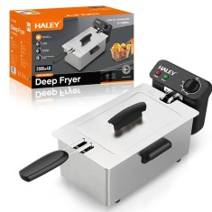 Friteuza Electrica HALEY 3 L, 2000 W, Termostat Reglabil, Design din Otel Inoxidabil