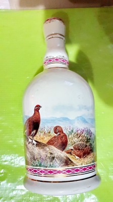 F992-Sticla speciala Decantator Scotch Whisky cu tema vanatoare Cocosi salbatici foto